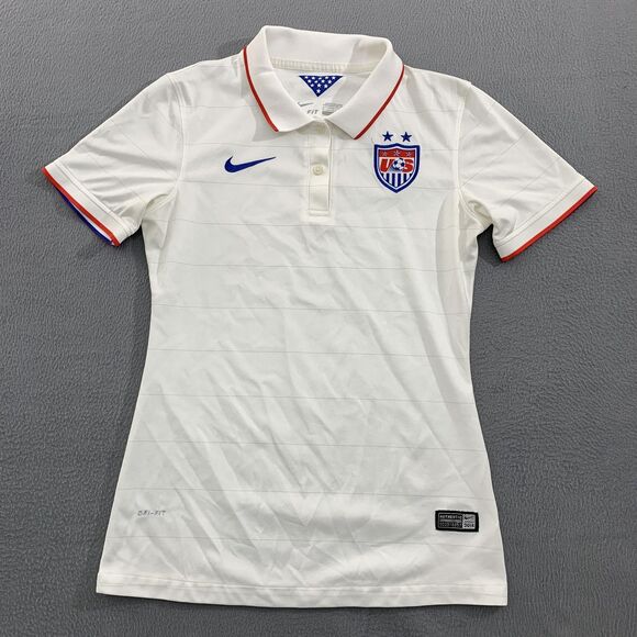 United States Soccer Jersey Womens Small USWNT 2014 World Cup Nike Dri Fit Shirt - Picture 1 of 11